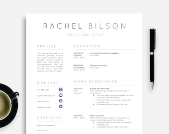 Resume Template For MS Word, Professional Resume Template and Cover Letter Template For Microsoft Word, MS Word Template Resume Cover Letter