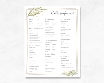 Plan porodu – Canva