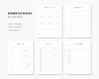 Minimal Homeschool Planner Printable | 2024 + 2025