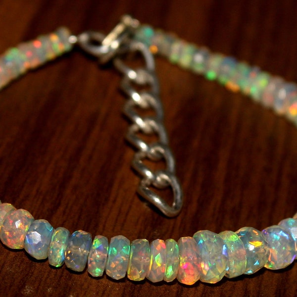 Opal Bracelet, Ethiopian Opal Bracelet, Welo Opal Bracelet, Stack Bracelet, Stacking Bracelet, Opal Bracelet Fire Opal, Designer Jewelry 9