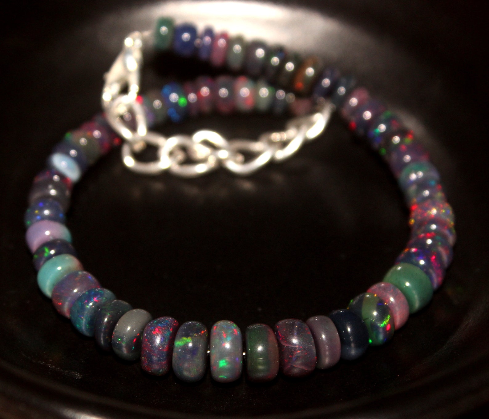 Opal Gemstone Bracelet /Birthstone Bracelet /Natural Gemstone | Etsy