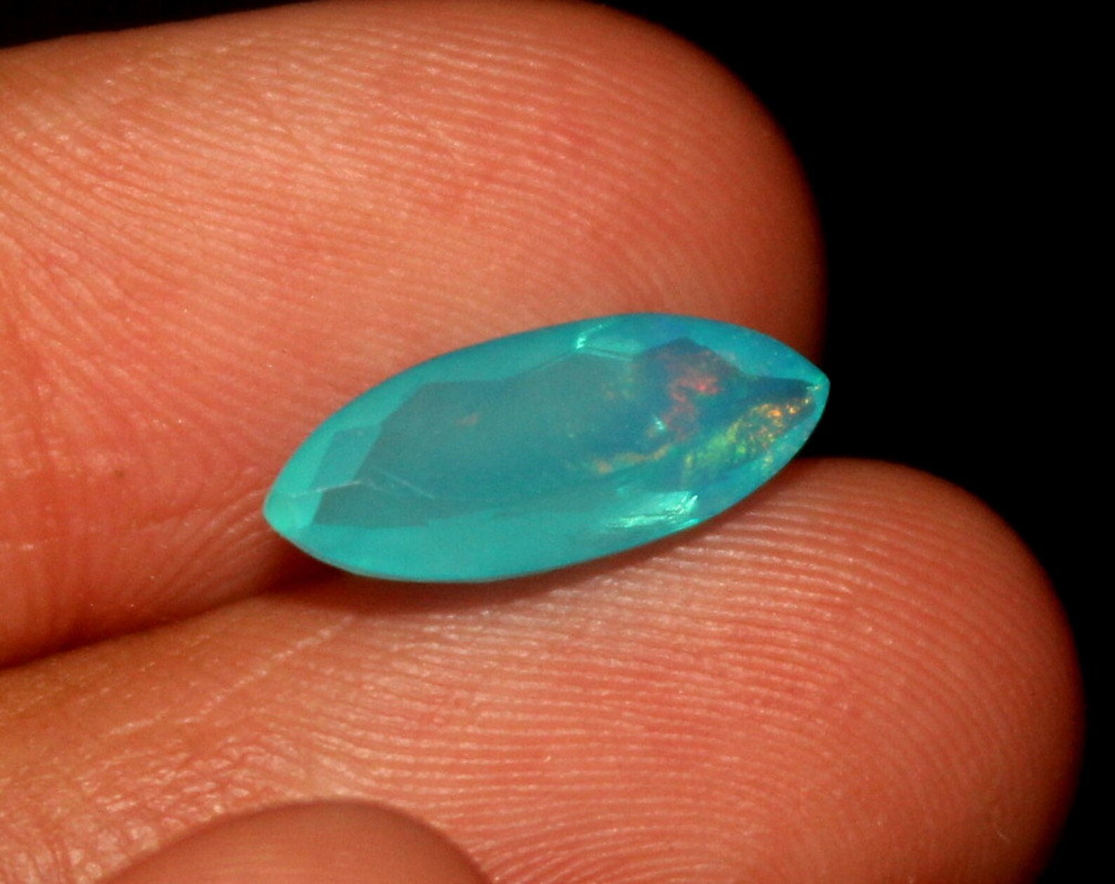 Natural Light Blue Opal Gemstone Faceted Opal Welo Opal Etsy