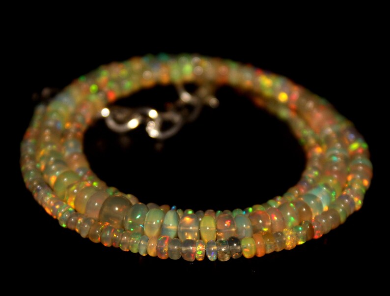 Opal Beaded Necklace Jewelry Opal Jewelry Gift For Women Gift For Mom Daughter Wife Crystal Necklace DIY 665 October Birthstone