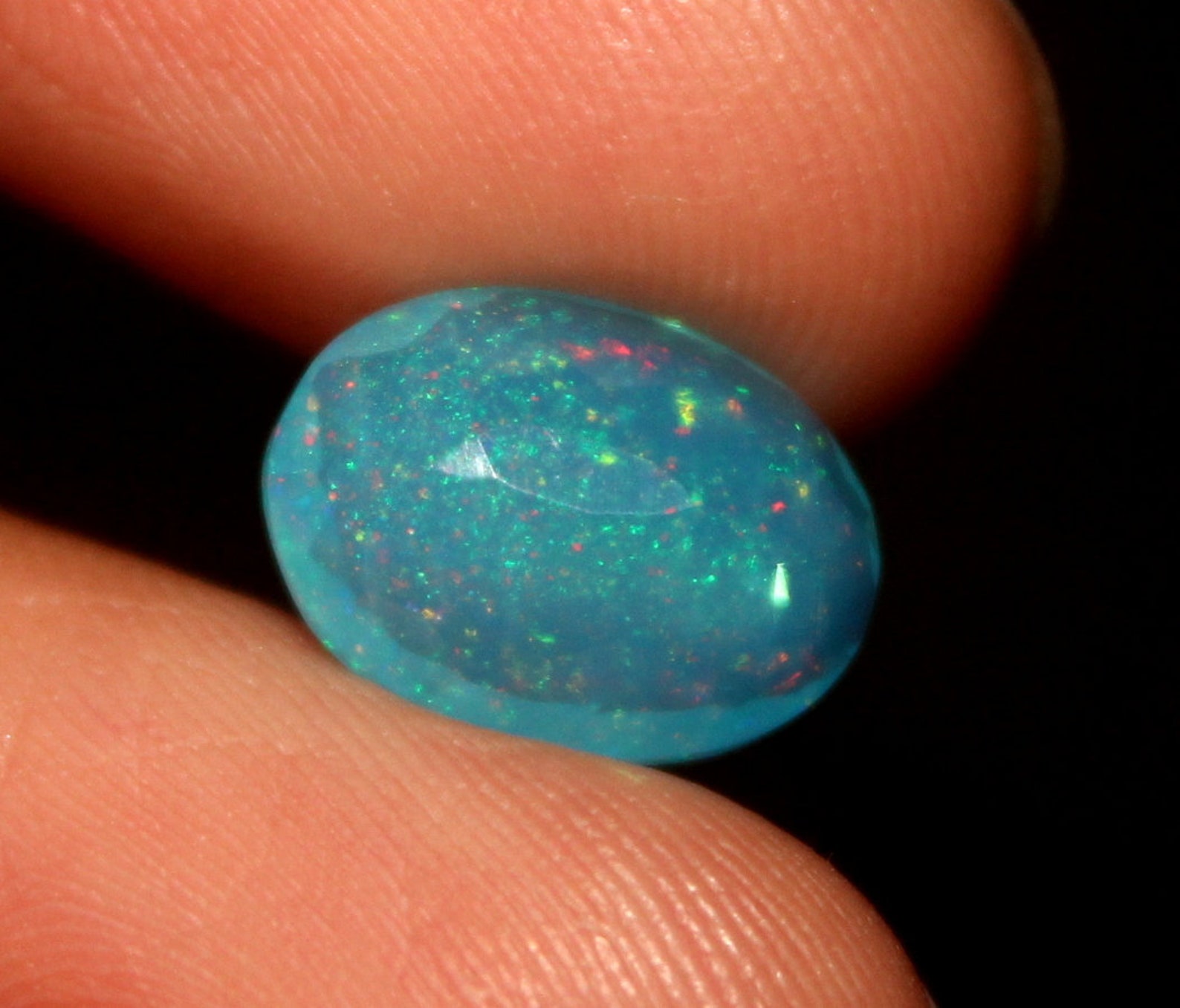 Natural Turquoise Blue Opal Gemstone Faceted Opal Welo Etsy