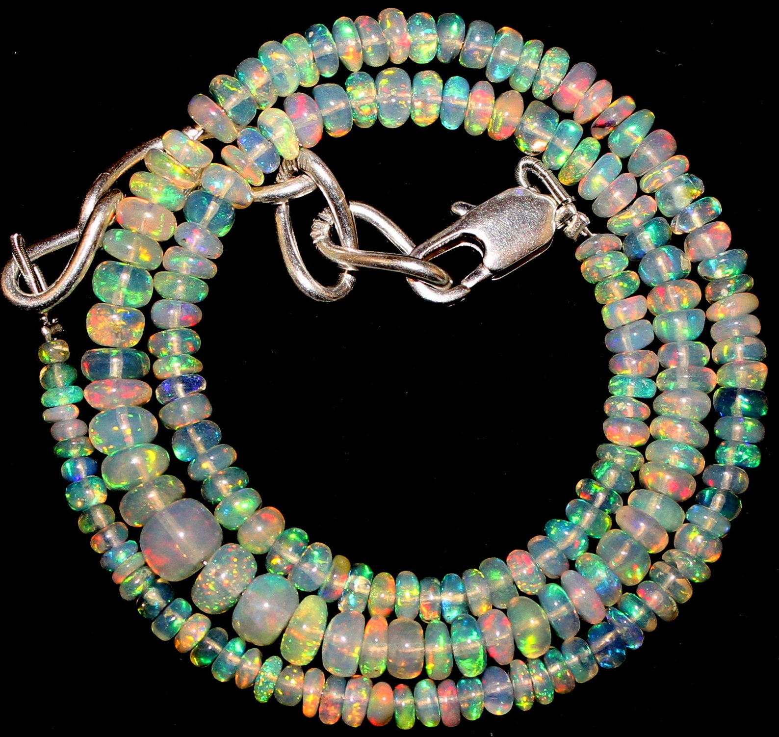 White Opal Necklace Silver Chain Necklace Opal Charm Dainty | Etsy
