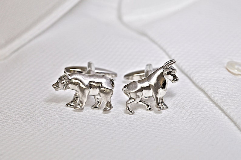 Bull and Bear Cufflinks Etsy