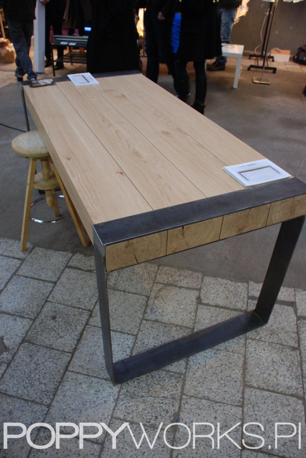 Handmade dining table. Contemporary minimalistic design. Steel Etsy