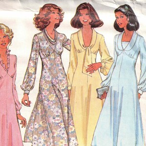 1970's UNCUT Bust 35-39 Half Size Dress Sewing Pattern - Figure Flattering - Mother of the Bride, Bridesmaids - McCalls 6174 Vintage 1978