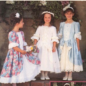Child Size 4 Uncut Special Occasion Dress Sewing Pattern - Alicyn Exclusives Flower Girl, Communion, Holiday / McCalls 8063 Vintage 1996