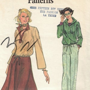 Size 8 UNCUT Top, Skirt & Trousers Sewing Pattern - Vogue 9892 Vintage 1970&#39;s