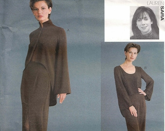Size 6-8-10 Lauren Sara Designer Sewing Pattern - Jacket, Top, Skirt & Pants - Vogue Attitudes 1467 UNCUT Vintage 1994