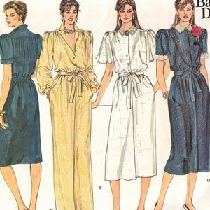 Size 8-12 A-Line Shirtdress Maxi Dress UNCUT Pattern -  Vogue Basic Design Circa 1980's