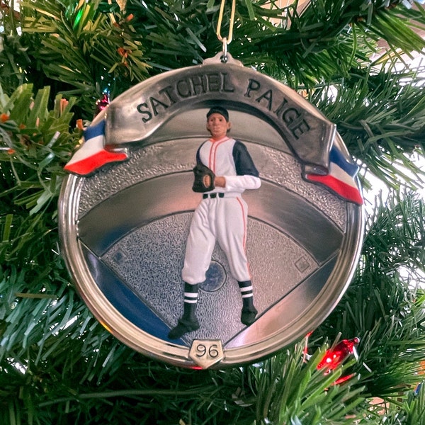 Satchel Paige - Major League Baseball Legend Christmas Tree Ornament -  Hallmark Keepsake Baseball Heroes - 3rd in the Series Vintage 1996