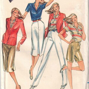 Size 8 UNCUT Wardrobe Builder Sewing Pattern - Jacket, Shirt, Skirt, Shorts & Pants - Butterick 3161  Vintage Early 1980's