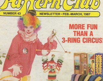 Annie's Pattern Club Knit - Crochet - Sew Pattern Booklet / 7th Anniversary Edition #43 Feb-Mar 1987