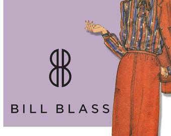 BILL BLASS Size 12 Pattern / Long Sleeve Blouse & Pencil Skirt / Vogue American Designer Sewing Pattern / Vogue 2248 / Vintage 1970's OOP
