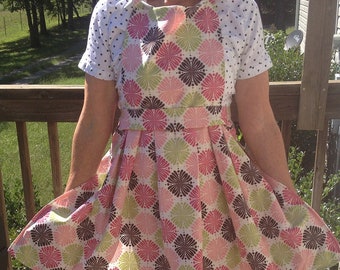 The POTHOLDER APRON Full Bib Apron Pleated Skirt with Built-In Potholders - Great Cook or Baker Gift! Free Shipping