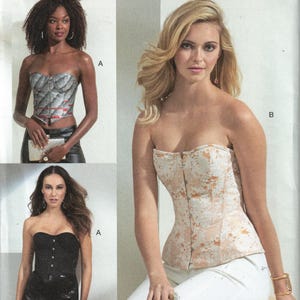 Size 16-24 Boned Corsets UNCUT Pattern Vogue R11314 - Large Plus Sizes ©2022 OOP