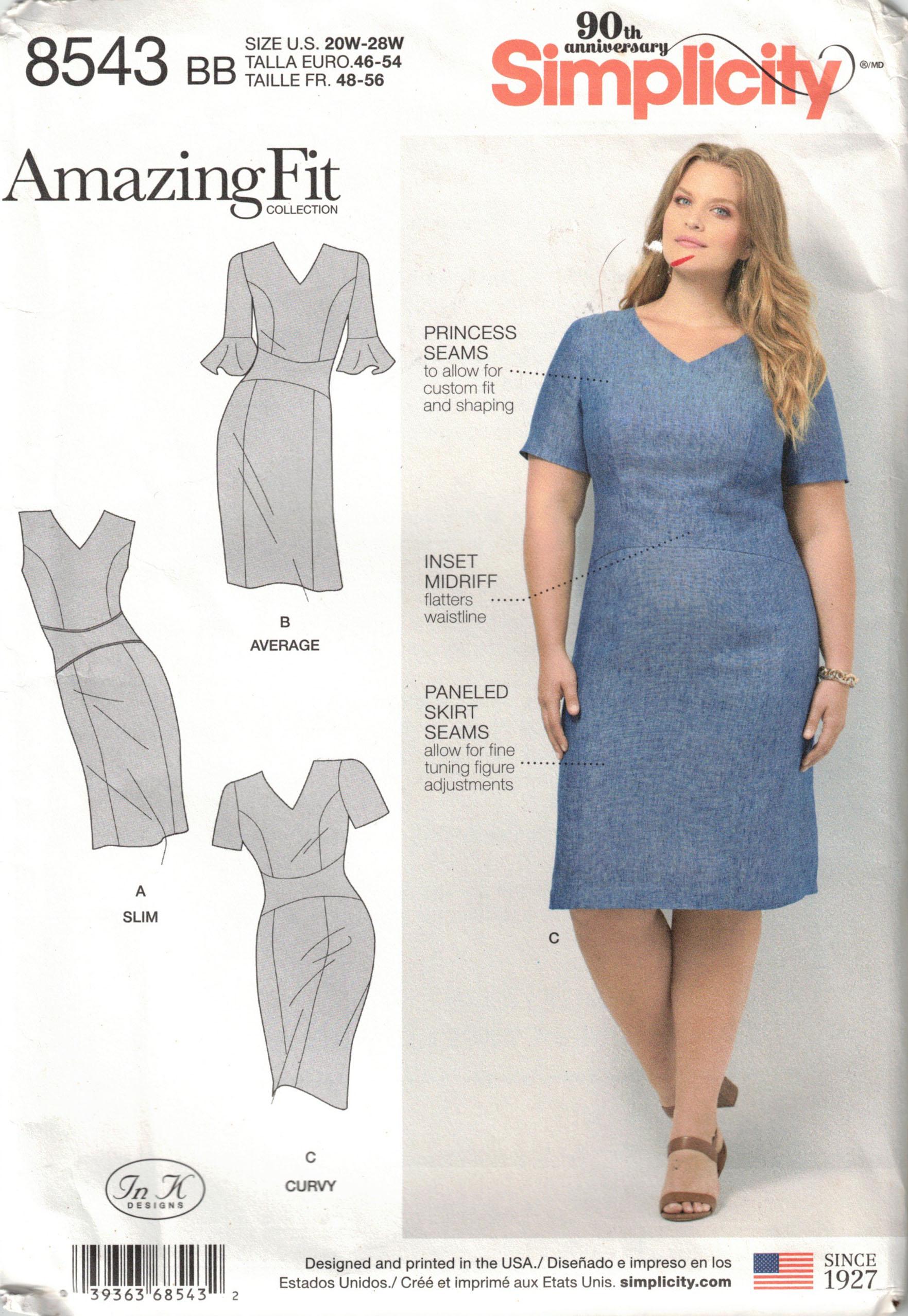 green emerald velvet dress Simplicity Amazing Fit Dress S1800 – The Fold Line