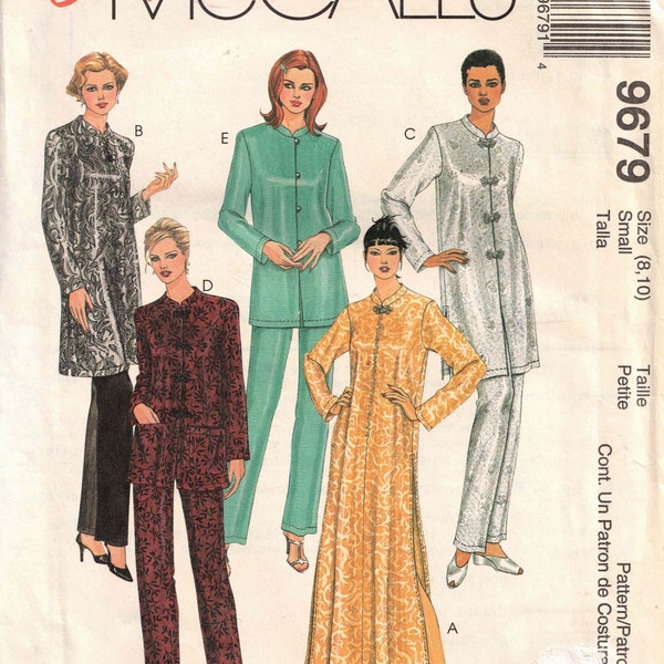 Small 8-10 Asian Inspired Loungewear Sewing Pattern - Robe, Top, Tunic & Pants | Easy McCalls 9679  | Vintage 1998 Uncut OOP