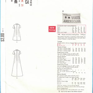 Oscar de La Renta Evening Dress UNCUT Sewing Pattern Size 12 Bust 34 Vogue Americana 1909 Vintage 1968 RARE image 2