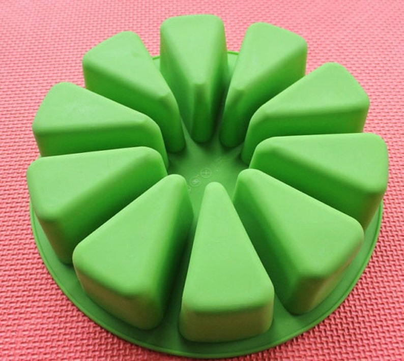 10Triangle Round soap mold Flexible Silicone Mold polymer Etsy
