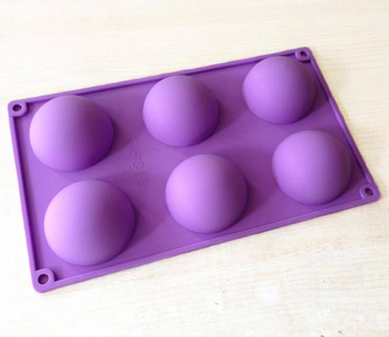 6Big Half Ball soap mold Flexible Silicone Mold polymer clay Etsy