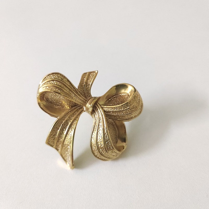 Gold Bow Knobs Etsy