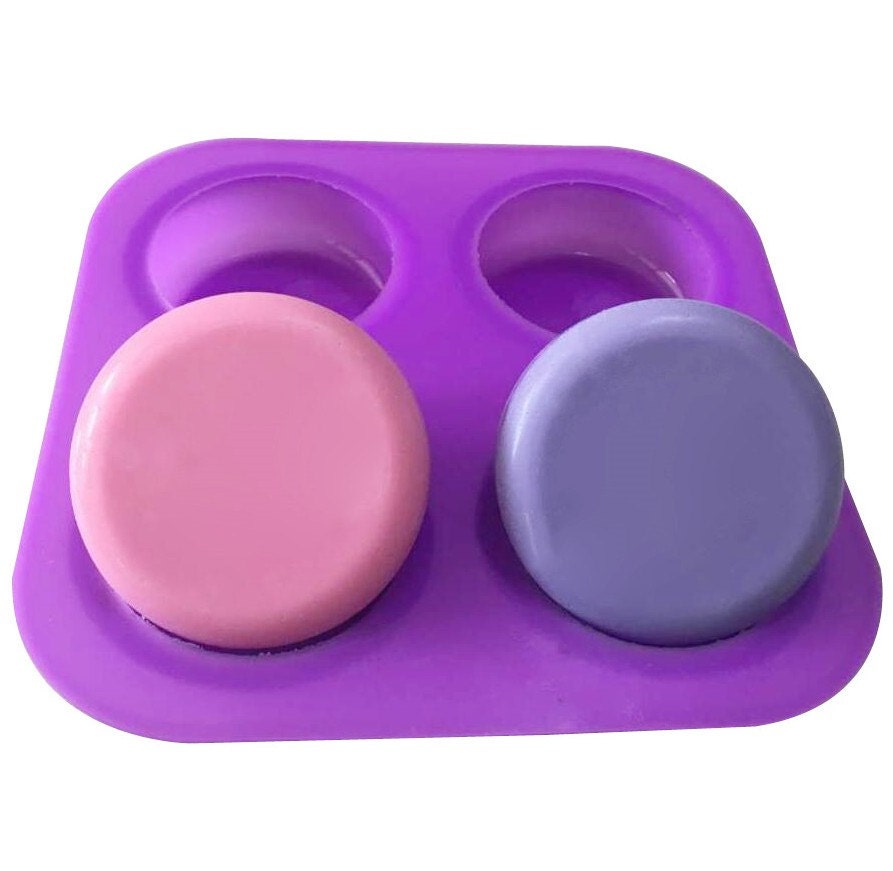 High Quality 4 cavity circular round soap mold cake mold bath Etsy