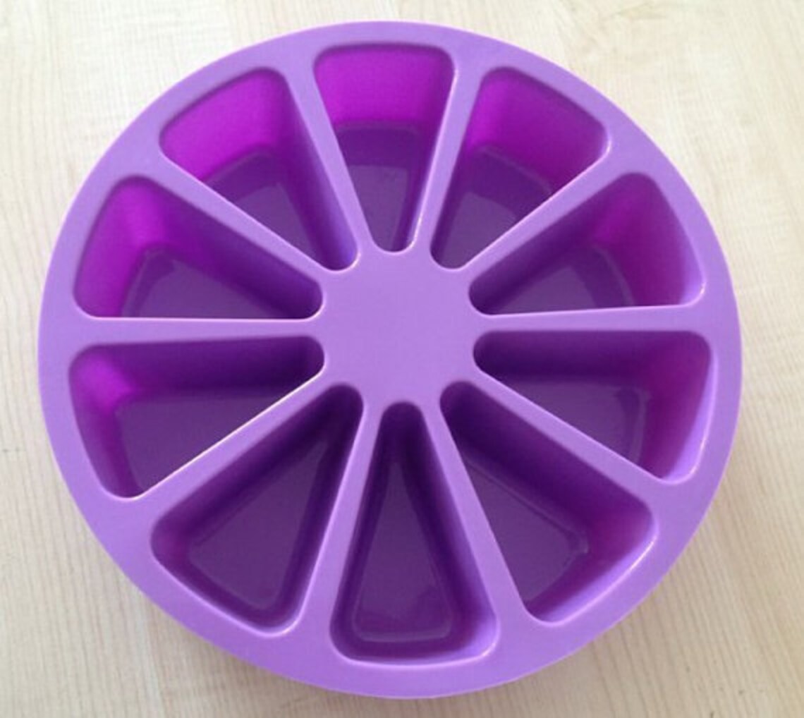 10Triangle Round soap mold Flexible Silicone Mold polymer Etsy