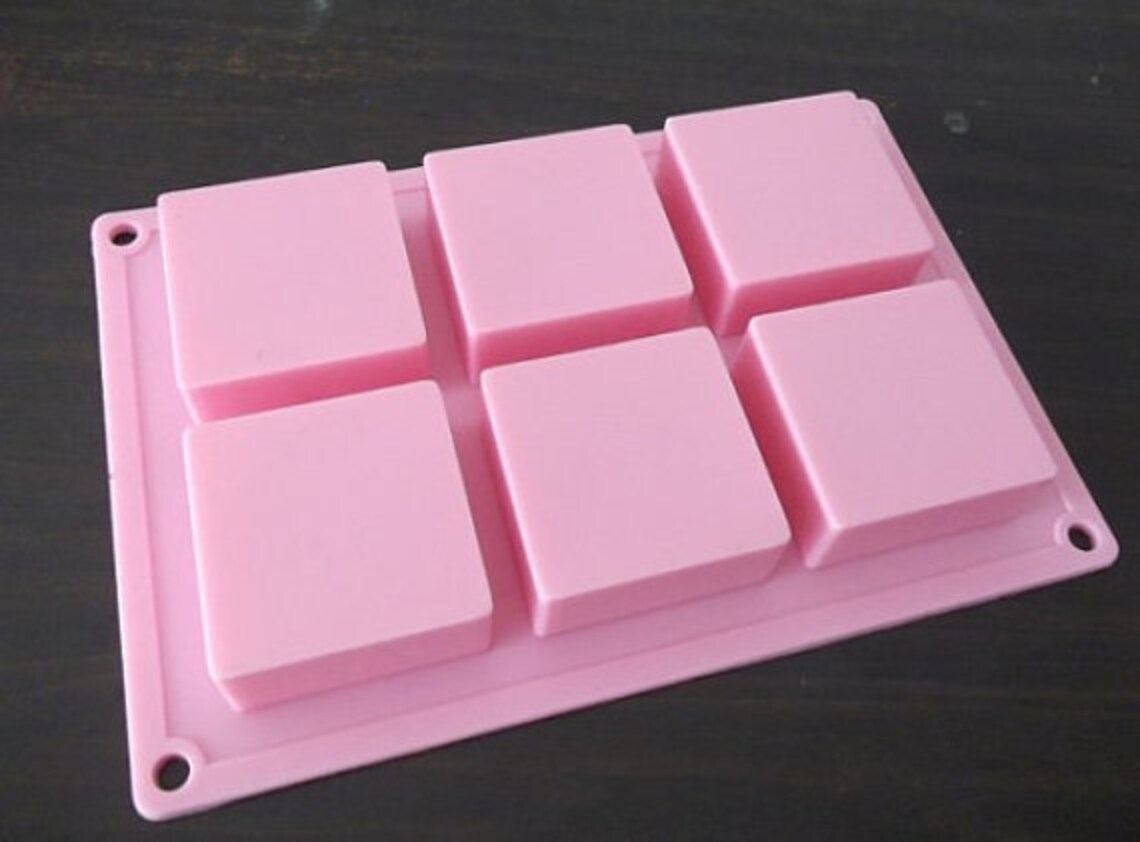 DIY 6Square Bakeware Cake Mold Flexible Silicone Mould Candle Etsy