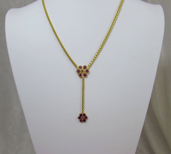 SWAROVSKI Crystal Cherry Blossom Necklace Pink y Necklace Etsy