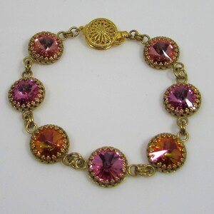 SWAROVSKI Crystal Rivoli Bracelet, Pink and orange tones