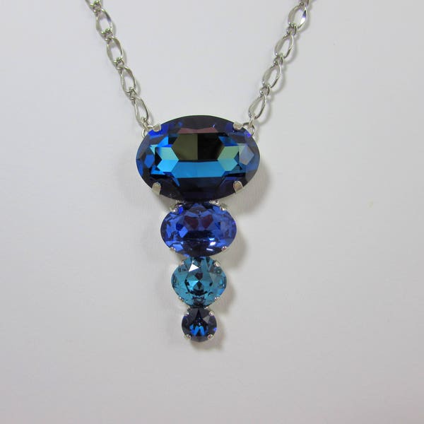 SWAROVSKI Crystal Pendant Necklace, Bermuda Blue