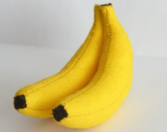 Bananas sewn from felt for play kitchen, play food, toy food, felt food