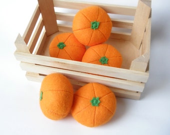 Mandarins sew from felt for play kitchen, play food, felt food