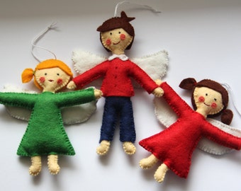 Angel Guardian Angel Girl or Boy sewn from felt