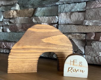 Empty tomb resurrection scene