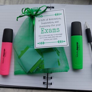 Good Luck Exam Gift / Revision Gift Quote of Motivation, Inspiration, and Positivity for your Exams. Can change title to specific exams. image 3