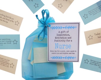 Nurse Quotes of Inspiration, Motivation and Positivity for a Nurse, Carer, Student Nurse etc Work Secret Santa gift for Nurse