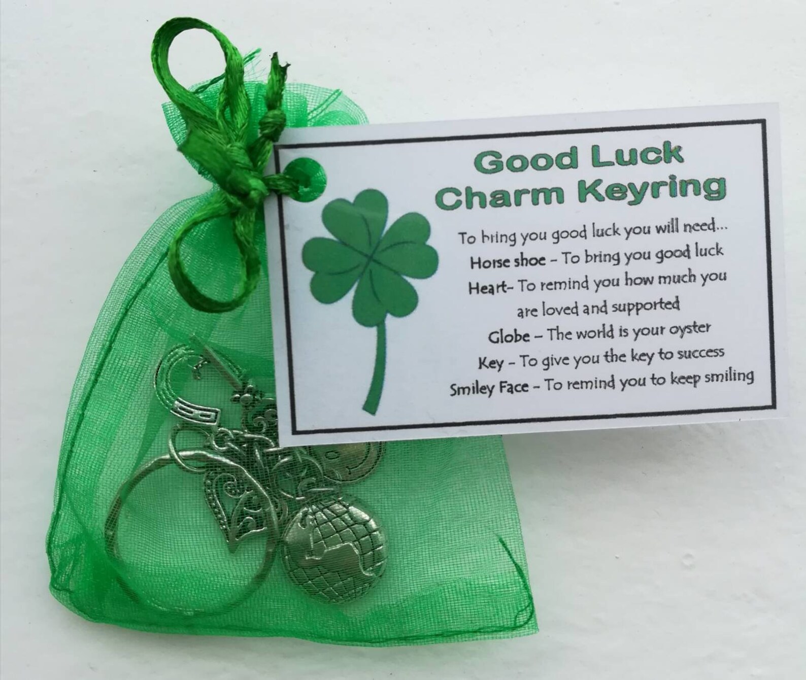Good Luck Charm Keyring - Handmade Good Luck Gift, Lucky Charm, Lucky ...