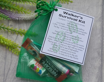 Walker Survival Kit Novelty Gift - Fun Gift, Secret Santa Gift for a Walker or Hiker. Hiking Gift, Walking Gift, Rambler Gift