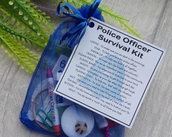 Kit de supervivencia para policías - Regalo original y divertido para un nuevo trabajo, regalo para policías, regalo de amigo invisible para policías.