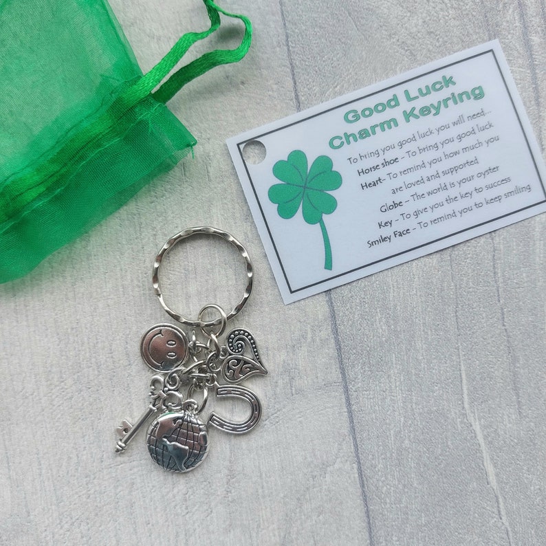 Good Luck Charm Keyring - Handmade Good Luck Gift, Lucky Charm, Lucky ...