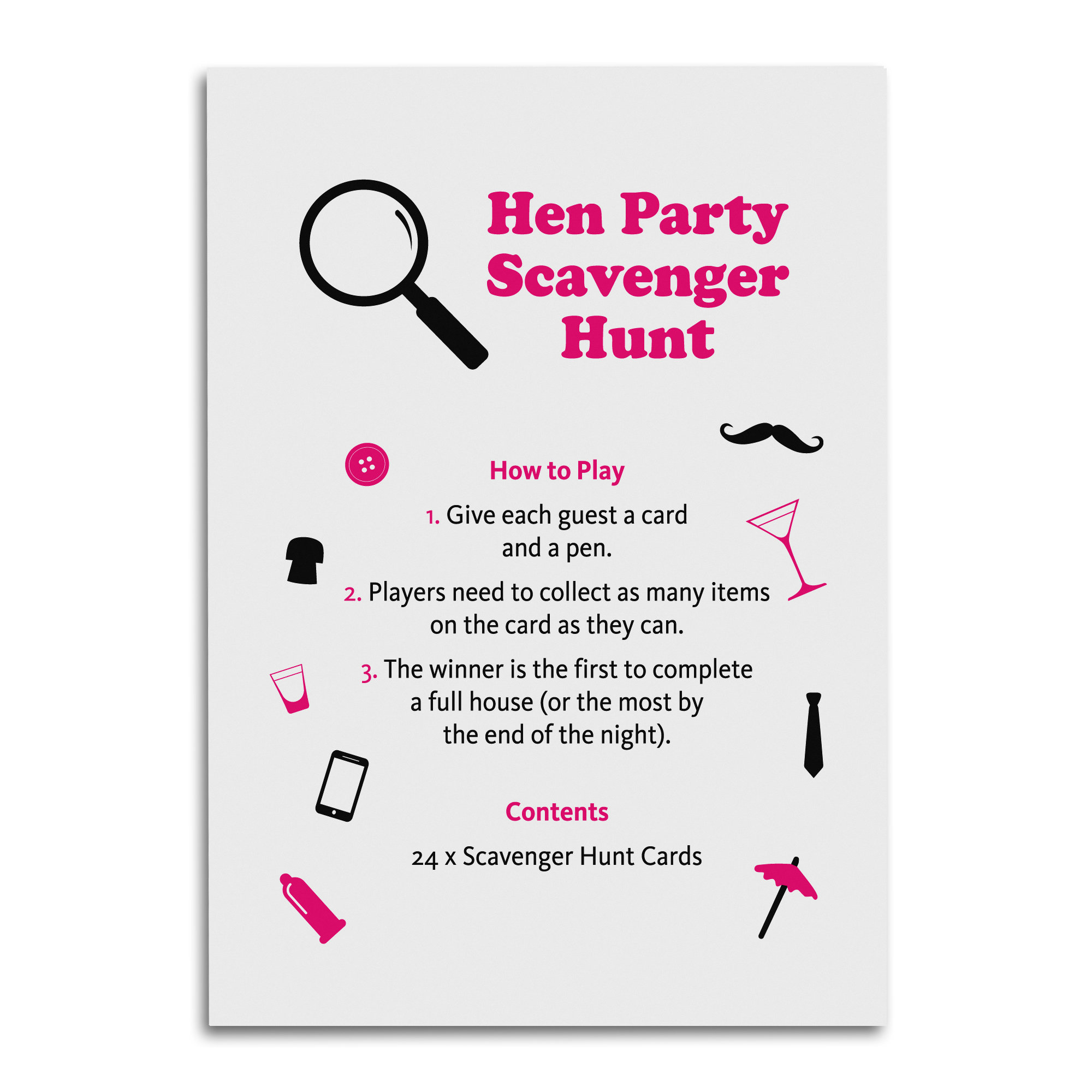 Hen Party Scavenger Hunt Game Scavenger Hunt Bingo, Hen Night Games — free download