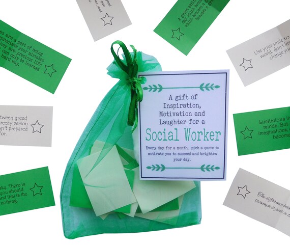 Social Worker Quotes of Inspiration, Motivation and Laughter for a Social Worker- Work Gifts Work Secret Santa gift for Social Worker