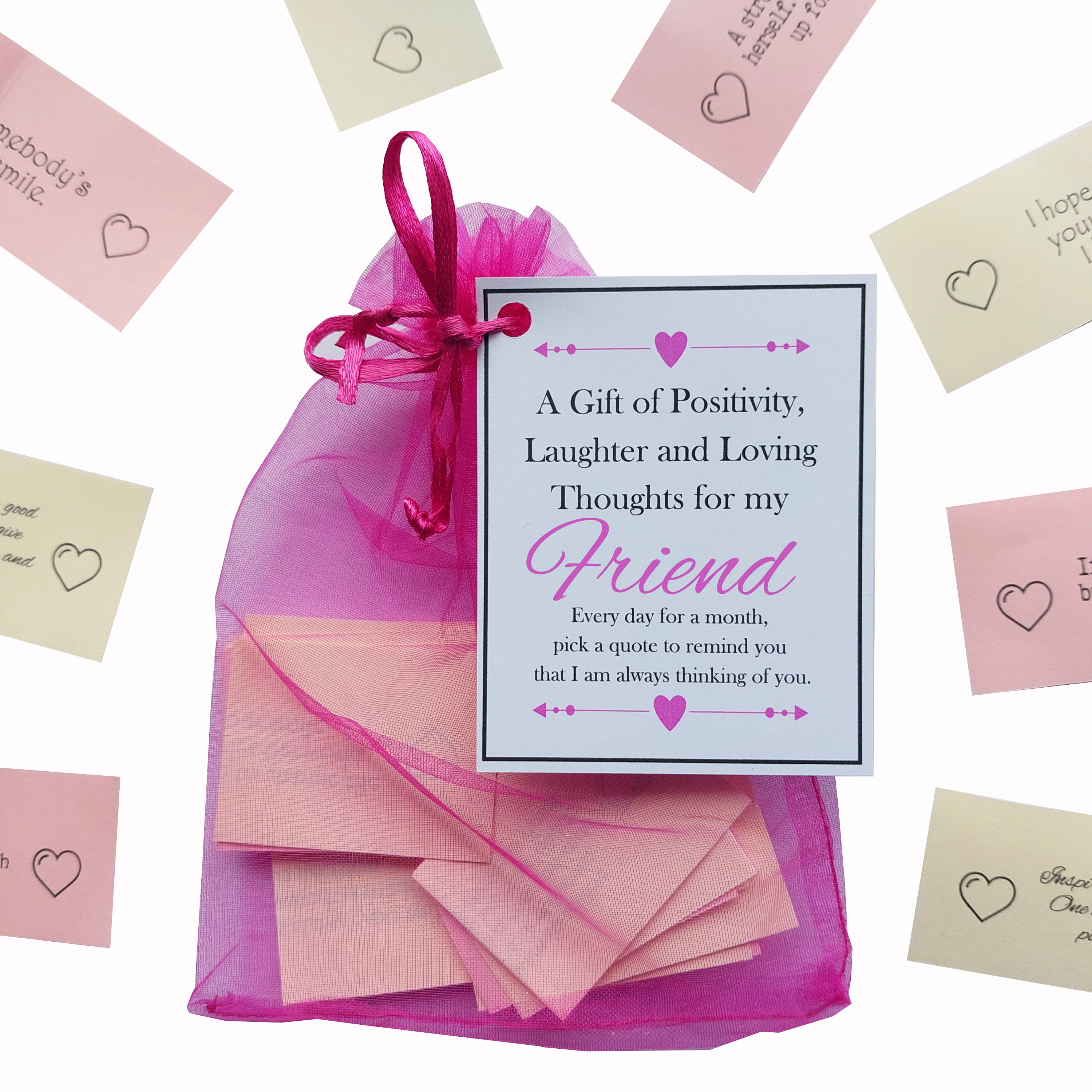 Buy Friend Gift Quotes of Positivity, Laughter and Loving Thoughts. 31  Inspirational Messages for a Month. Thoughtful Friendship Gifts Online in  India - Etsy, image size:3000x3000