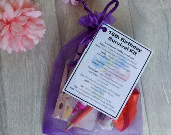 16th Birthday Novelty Survival Kit Gift - Fun 16th birthday gift, 16th birthday present, Unique 16th gift, Sweet 16