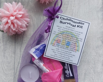 Childminder Survival Kit Novelty Gift - Fun New Job Gift Christmas Gift Secret Santa Gift for Child minder End of term Thank you gift