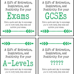 Good Luck Exam Gift / Revision Gift Quote of Motivation, Inspiration, and Positivity for your Exams. Can change title to specific exams. image 5